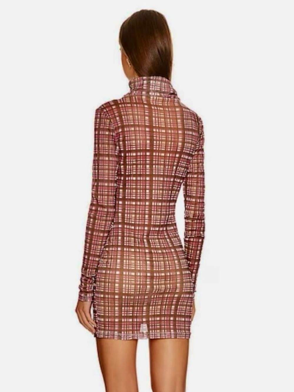 Atoir Long-Sleeve Plaid Mini Dress - Picture 2 of 4